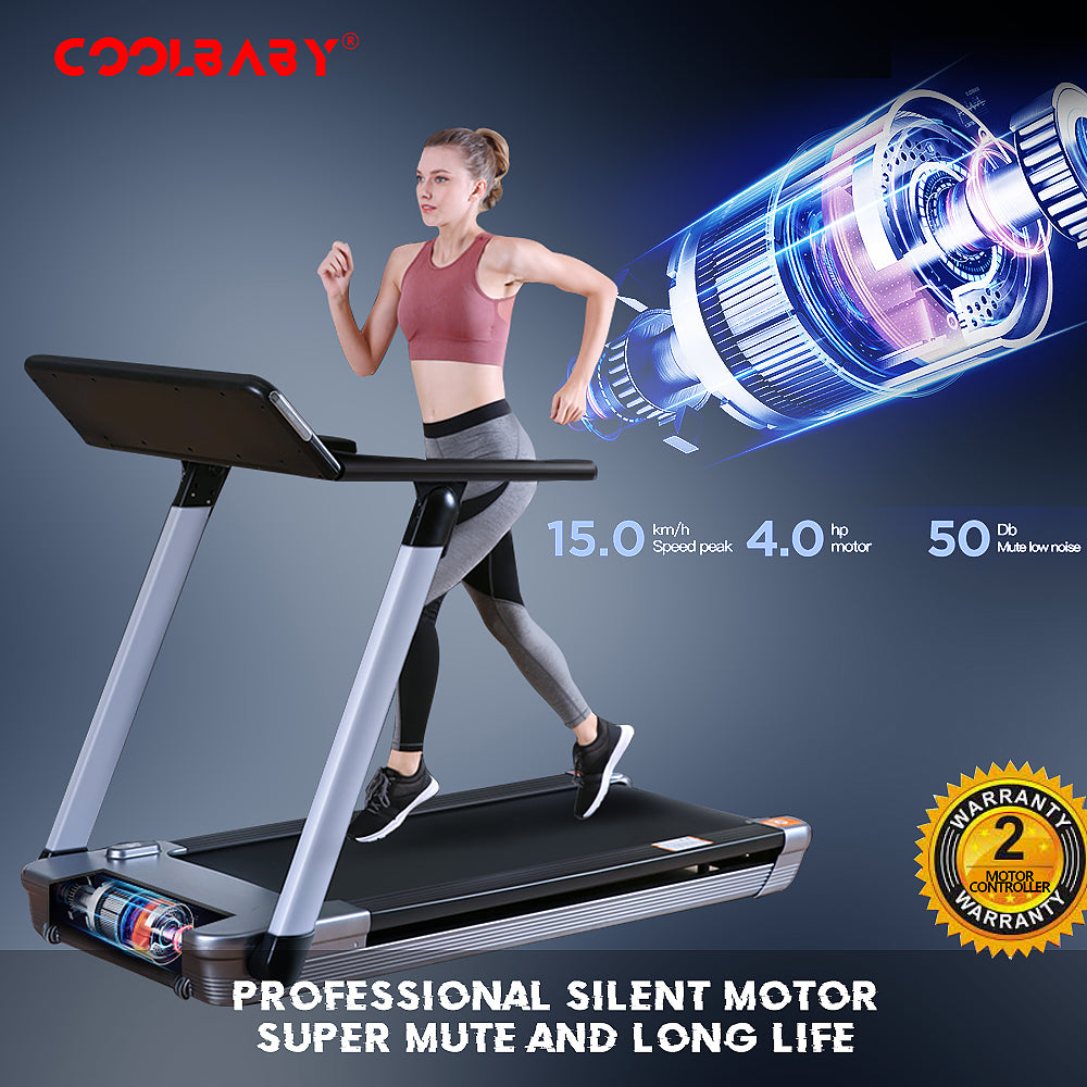 Fitness PBJ22 (4HP Peak) Motorised Treadmill for Home Use 10.1"Color Screen, With Wifi | Speed Range1-15 Km