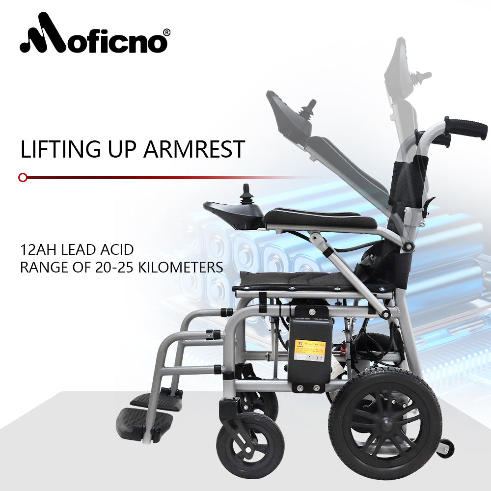 Electric Wheelchairs for Adults, Foldable Lightweight Power Wheelchair, 200W*2 Dual Motors, 15 Miles Longer Range