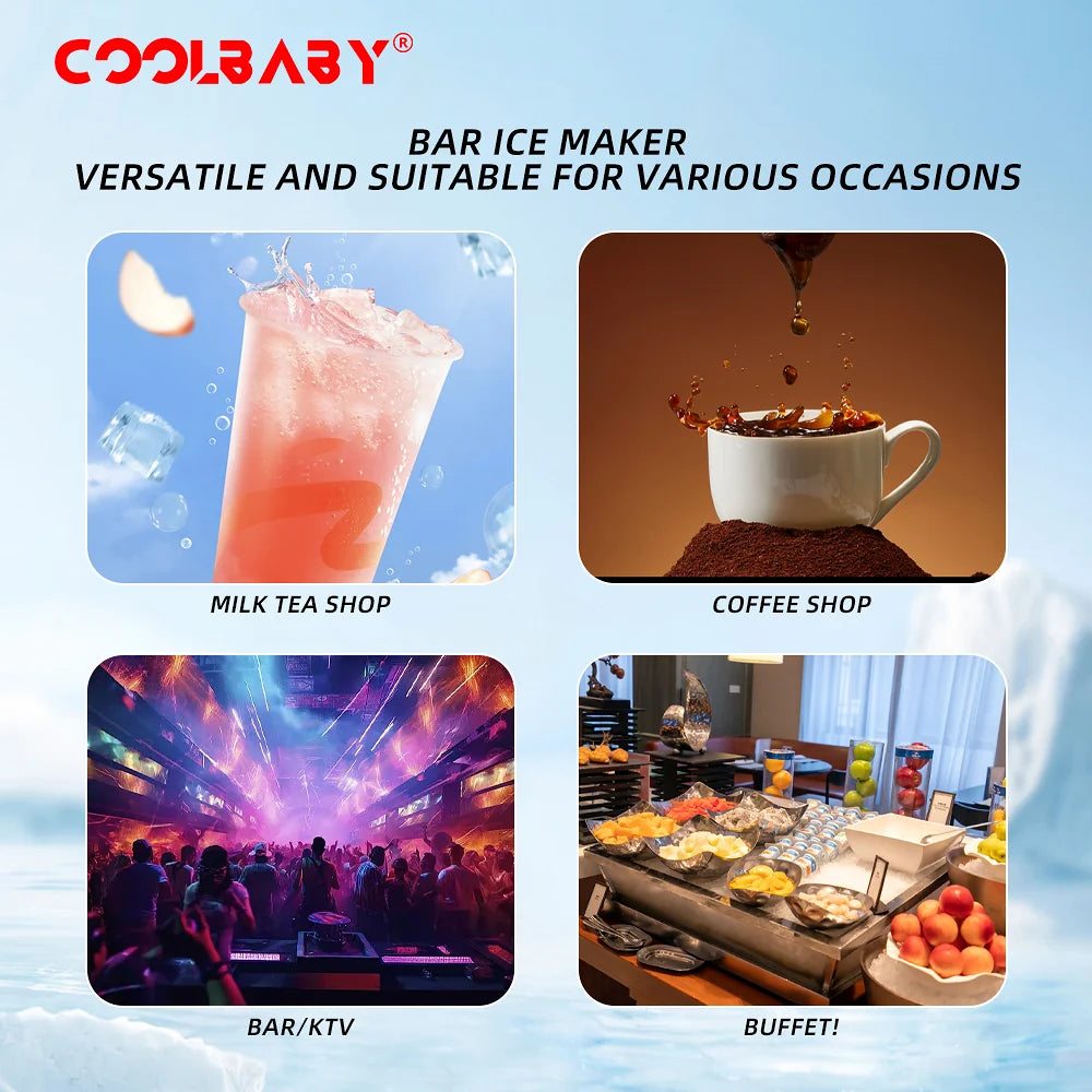 Commercial Ice Maker Machine 120KG / 150KG / 200KG per Day – Fully Automatic Cube Ice Machine with 40KG Storage for Restaurants, Cafes & Hotels