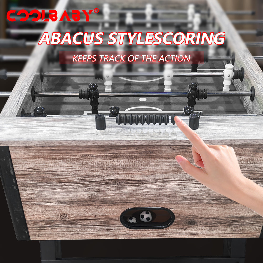 Foosball Table Adult Size - 55",Wood Football Table,Durable & Stylish Designs,Arcade Soccer Table Game for Kids Adults, Game Room, Home, Office, Party
