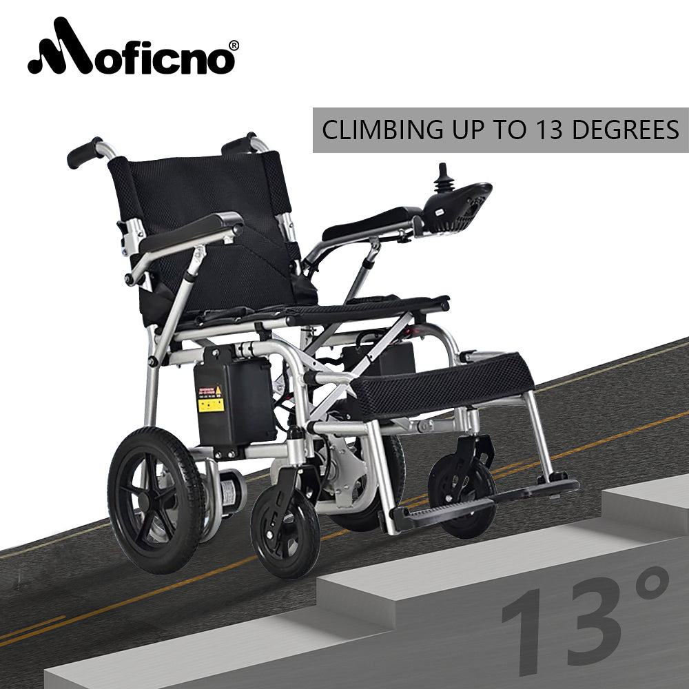 Folding Electric Wheelchair All-Terrain Powerful Dual Motor Electric Wheelchair - Load 100kg - Weight 28kg