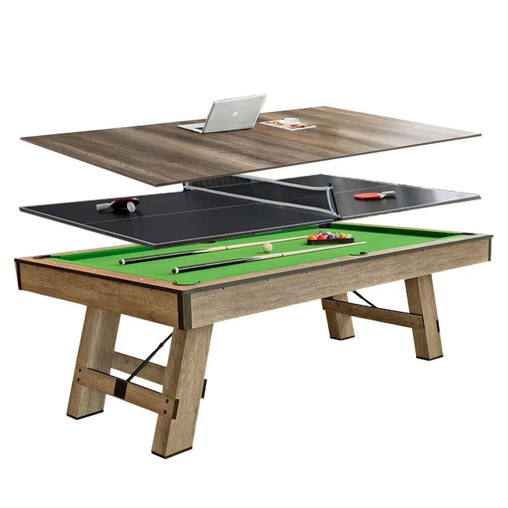 Luxury 3 in 1 Pool table 8ft Plus Household table tennis + Meeting and Dining Table Multi functional