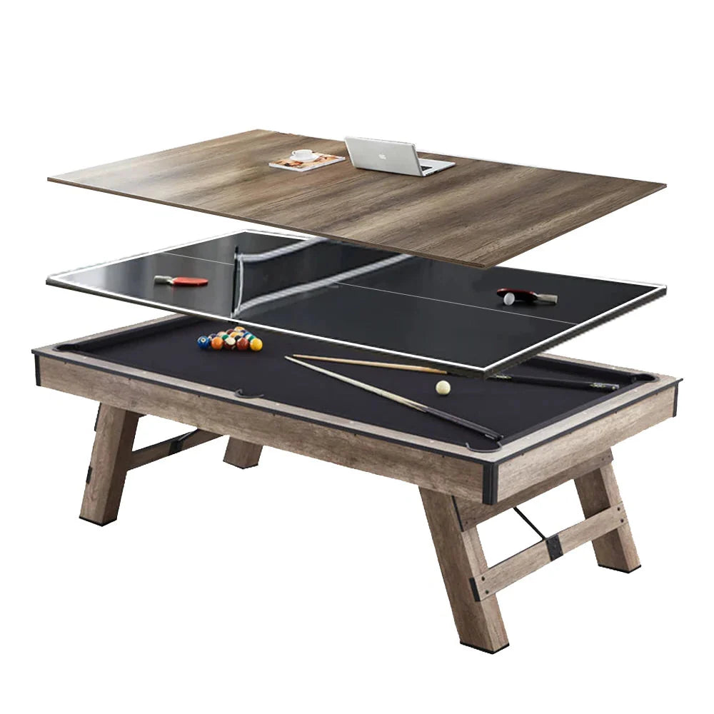 Luxury 3 in 1 Pool table 8ft Plus Household table tennis + Meeting and Dining Table Multi functional