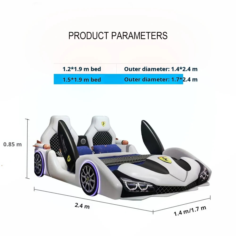 COOLBABY ETC1127 Children's Bed Boys Bed Car Style Single Bed (Without Mattress)