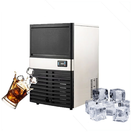Commercial Portable Cube Ice Maker Ice Machine 220,240v/50 Hz 60Hz Counter Ice Machine Freestanding Ice Maker Machine High-Efficiency Ideal For home/Kitchen/Office/Restaurant/Bar/Coffee Shop
