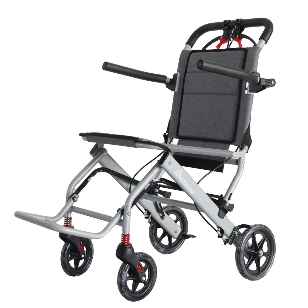 Manual Wheelchair, Lightweight Foldable Transport Wheelchair