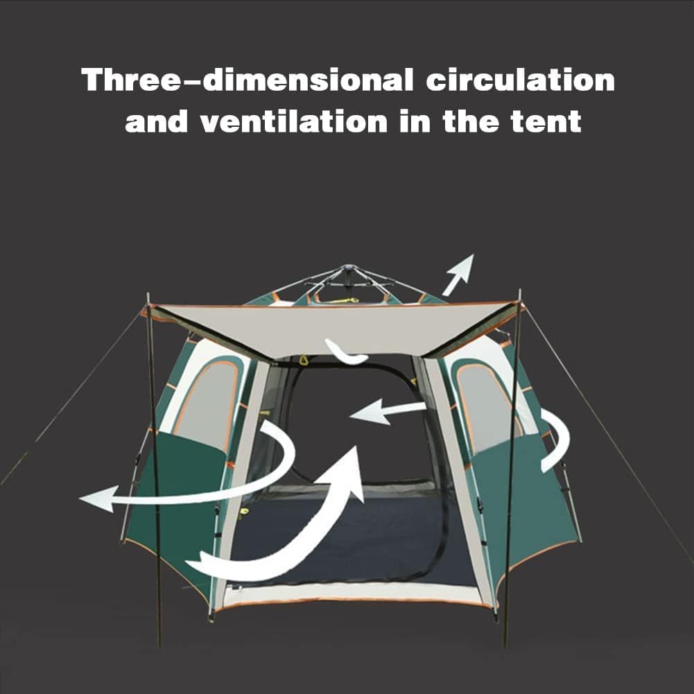 MOST WANTED Camping Tent 4-5 Person Pop Up Cabin Tent, Waterproof Tent with Porch, Waterproof Windproof Ultraviolet-proof Cabin Tent for Camping Hiking Mountaineering Lightweight Camping Tent Waterproof Dome Tent Great for Outdoor Camping Hiking