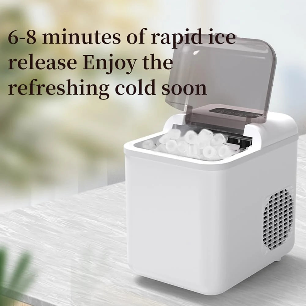 COOL BABY Smart App-Controlled Countertop Ice Maker – 1.3L Self-Cleaning Bullet Ice Machine, Grey | CKGO-i5