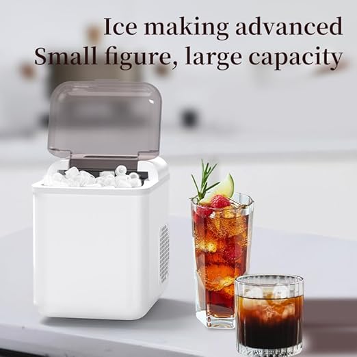COOL BABY Smart App-Controlled Countertop Ice Maker – 1.3L Self-Cleaning Bullet Ice Machine, Grey | CKGO-i5