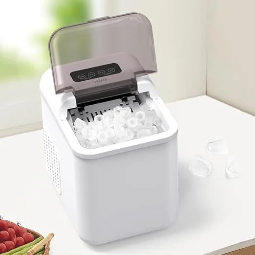 COOL BABY Smart App-Controlled Countertop Ice Maker – 1.3L Self-Cleaning Bullet Ice Machine, Grey | CKGO-i5
