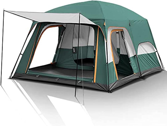 MOST WANTED 12-Person Tent with Divider & Porch – Waterproof, Windproof Cabin Tent for Camping & Hiking  Spacious 12-Person Tent with 3 Rooms – Easy Setup, All-Season Family Camping Shelter