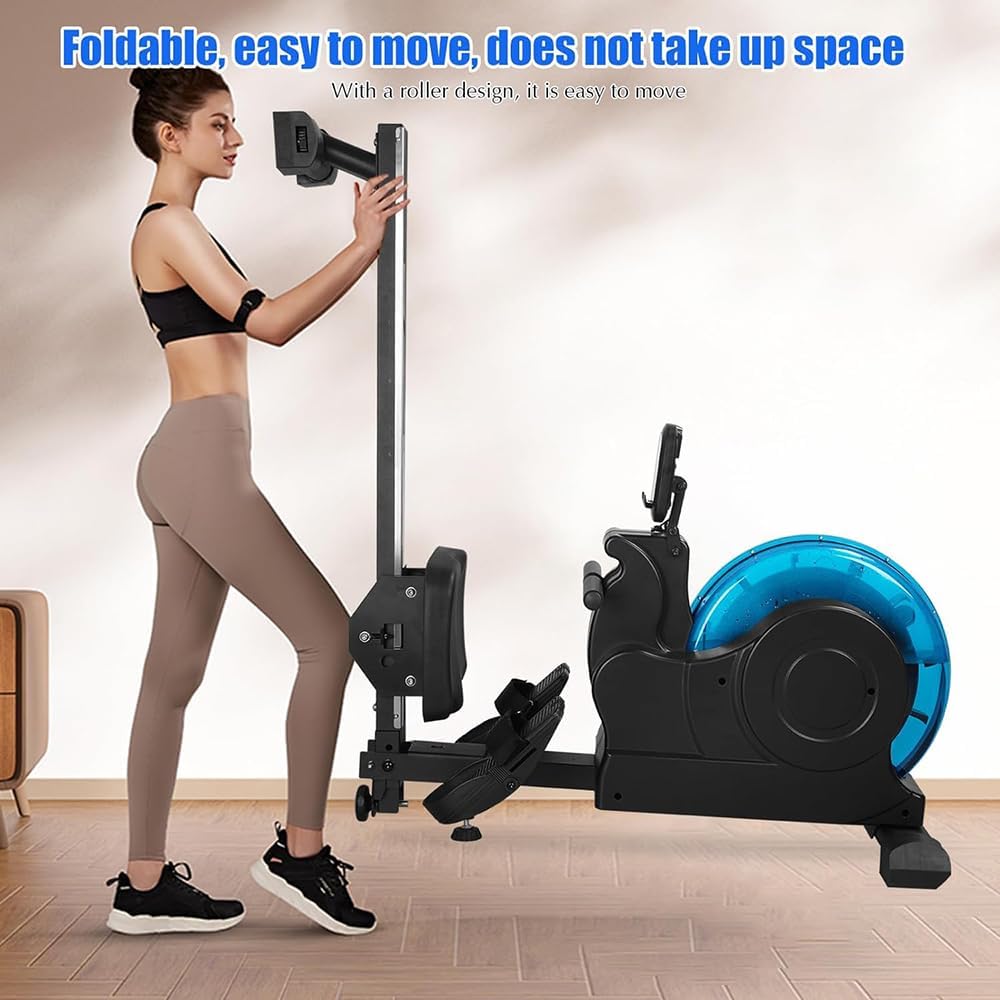 COOLBABY Water Rowing Machine - Sports Foldable Rowing Machine for Home and Office, Max Load 110 KG