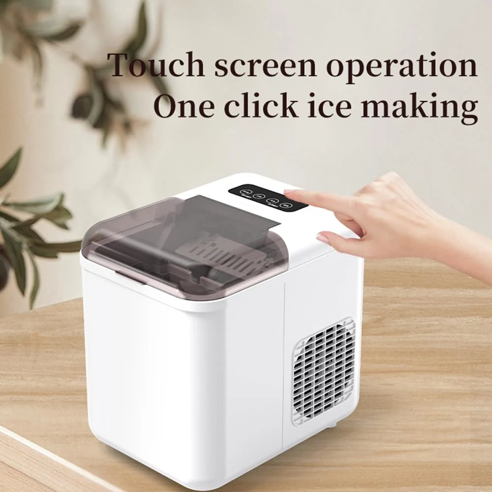 COOL BABY Smart App-Controlled Countertop Ice Maker – 1.3L Self-Cleaning Bullet Ice Machine, Grey | CKGO-i5