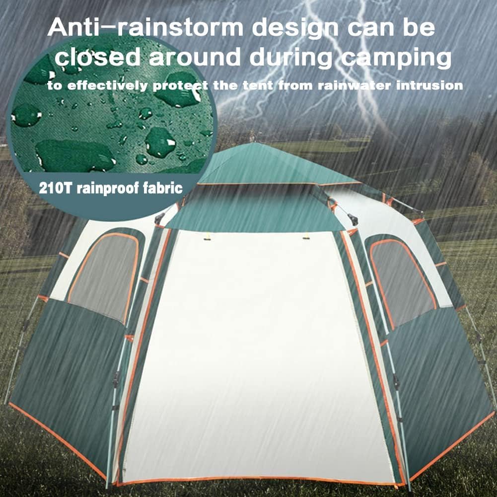MOST WANTED Camping Tent 4-5 Person Pop Up Cabin Tent, Waterproof Tent with Porch, Waterproof Windproof Ultraviolet-proof Cabin Tent for Camping Hiking Mountaineering Lightweight Camping Tent Waterproof Dome Tent Great for Outdoor Camping Hiking