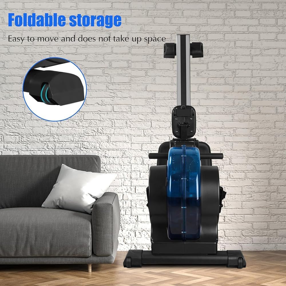 COOLBABY Water Rowing Machine - Sports Foldable Rowing Machine for Home and Office, Max Load 110 KG
