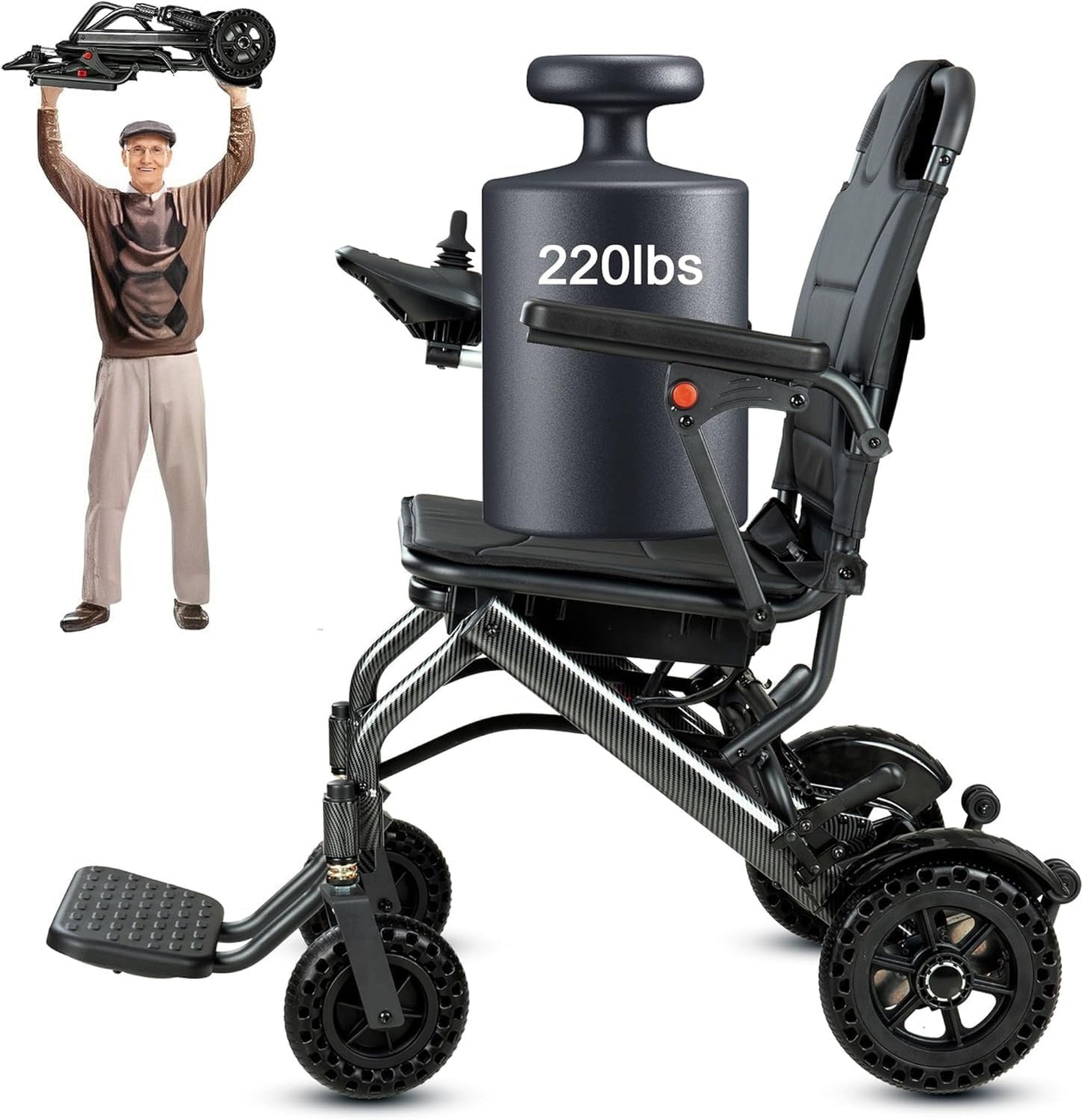Electric Wheelchair Foldable And Portable For The Elderly Multifunctional Lithium Battery Scooter Disabled