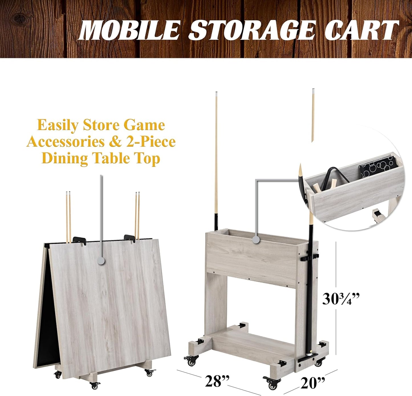 7ft 3-in-1 Convertible Multifunction Billiard Pool Table with Dining Top&Ping Pong Top with Two Stools