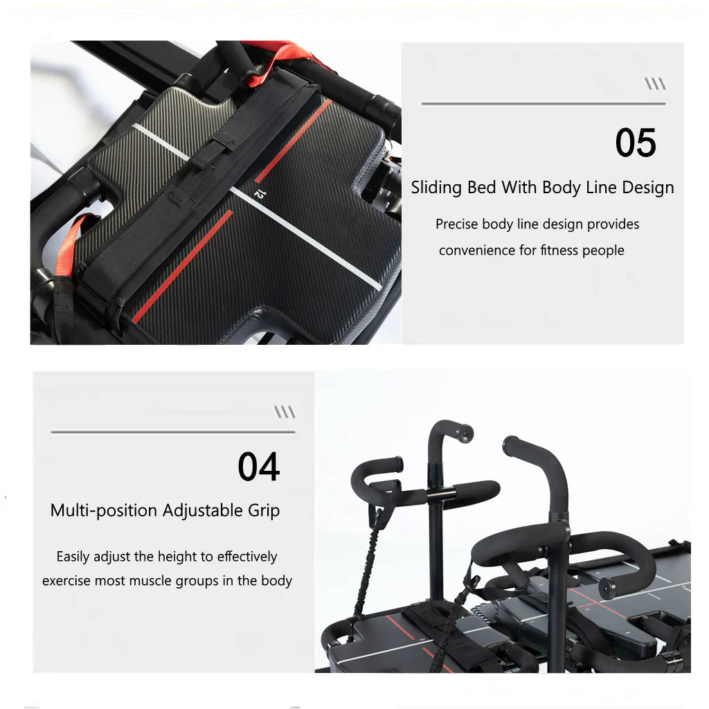 Multifunctional Megaformer Pilates Supermodel Machine Adjustable Gym Aluminum Alloy Pilates Body Shaping Machine Home Core Training Professional Device