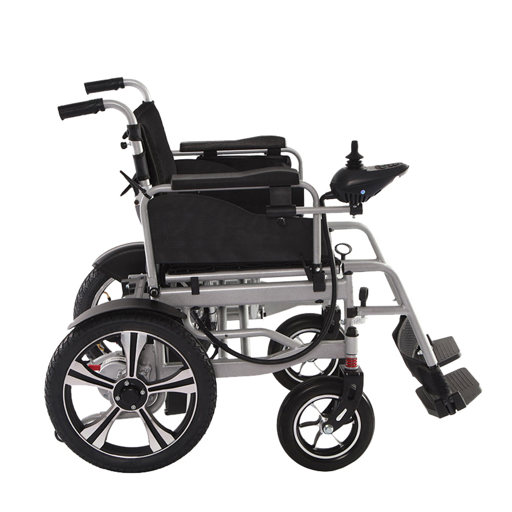 52cm Widen Seat Lightweight Foldable Electric Wheelchair All Terrain Power Wheel Chair for Adults, Seniors, Elderly