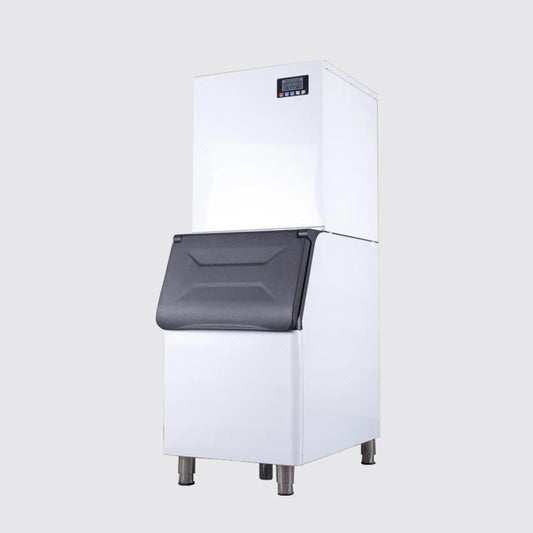 High-Capacity Ice Cube Maker Ice Cube Makers, Commercial Ice Maker Machine,Under Counter Ice Maker with Large Storage Bin,Fully-Automatic Freestanding Commercial Clear Cube Ice Make for Bussiness, Home,160KG