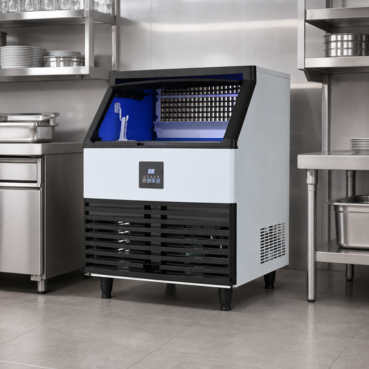 Commercial Ice Maker Machine, 240KGS/24H Stainless Steel under Counter Ice Machine with 45KGS Ice Storage Capacity, for/Restaurant/Bar/Coffee Shop