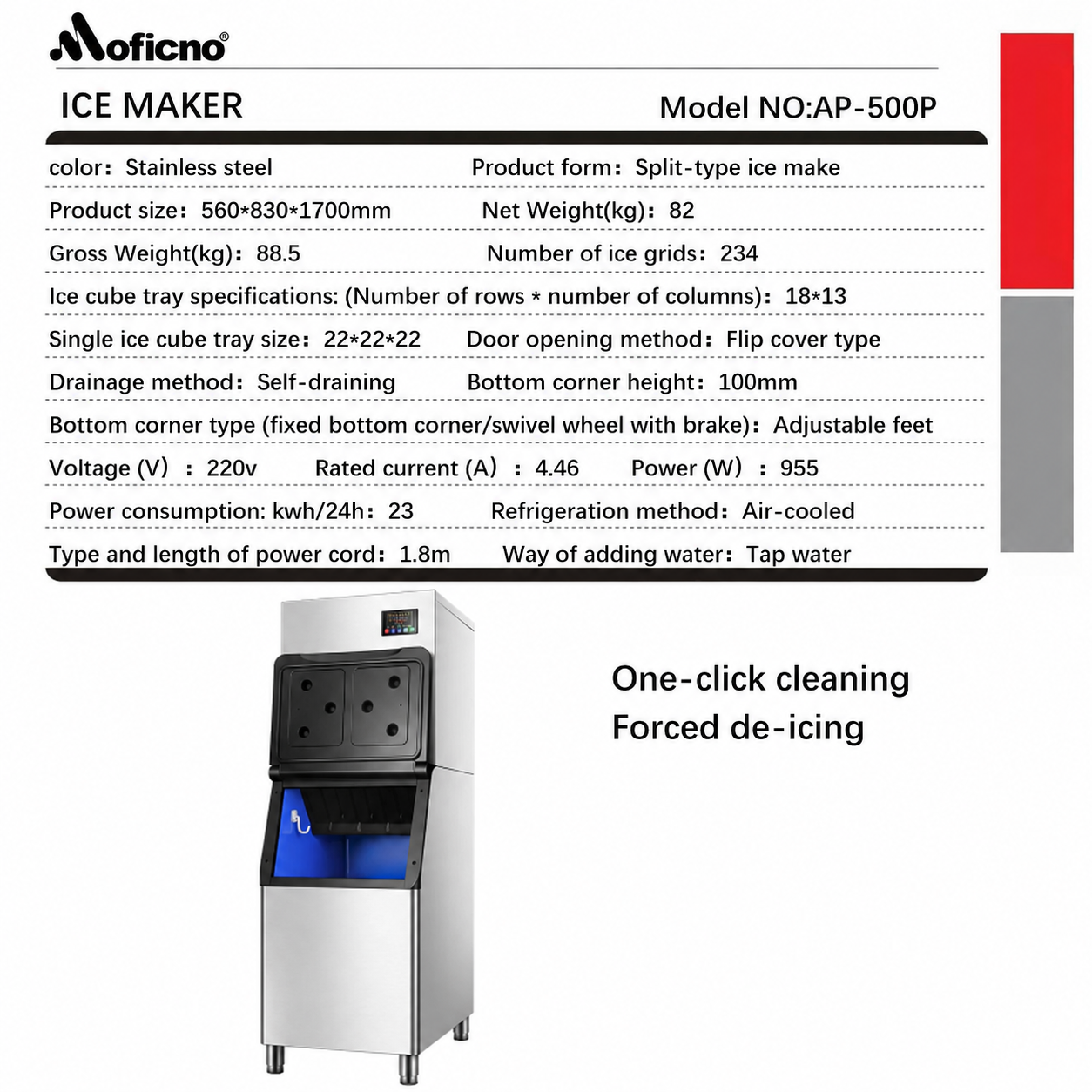 Ice Cube Makers, Commercial Ice Maker Machine,Under Counter Ice Maker with Large Storage Bin,Fully-Automatic Freestanding Commercial Clear Cube Ice Make for Bussiness, Home,360KG