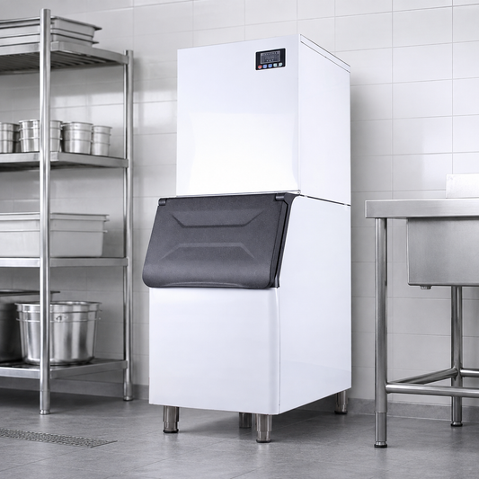 Ice Cube Makers, Commercial Ice Maker Machine,Under Counter Ice Maker with Large Storage Bin,Fully-Automatic Freestanding Commercial Clear Cube Ice Make for Bussiness, Home,360KG