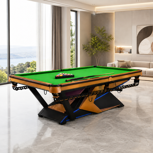 Elegant Commercial Billiard Table TE-LT with Steel Frame, Slate Bed & Professional CPBA Cloth