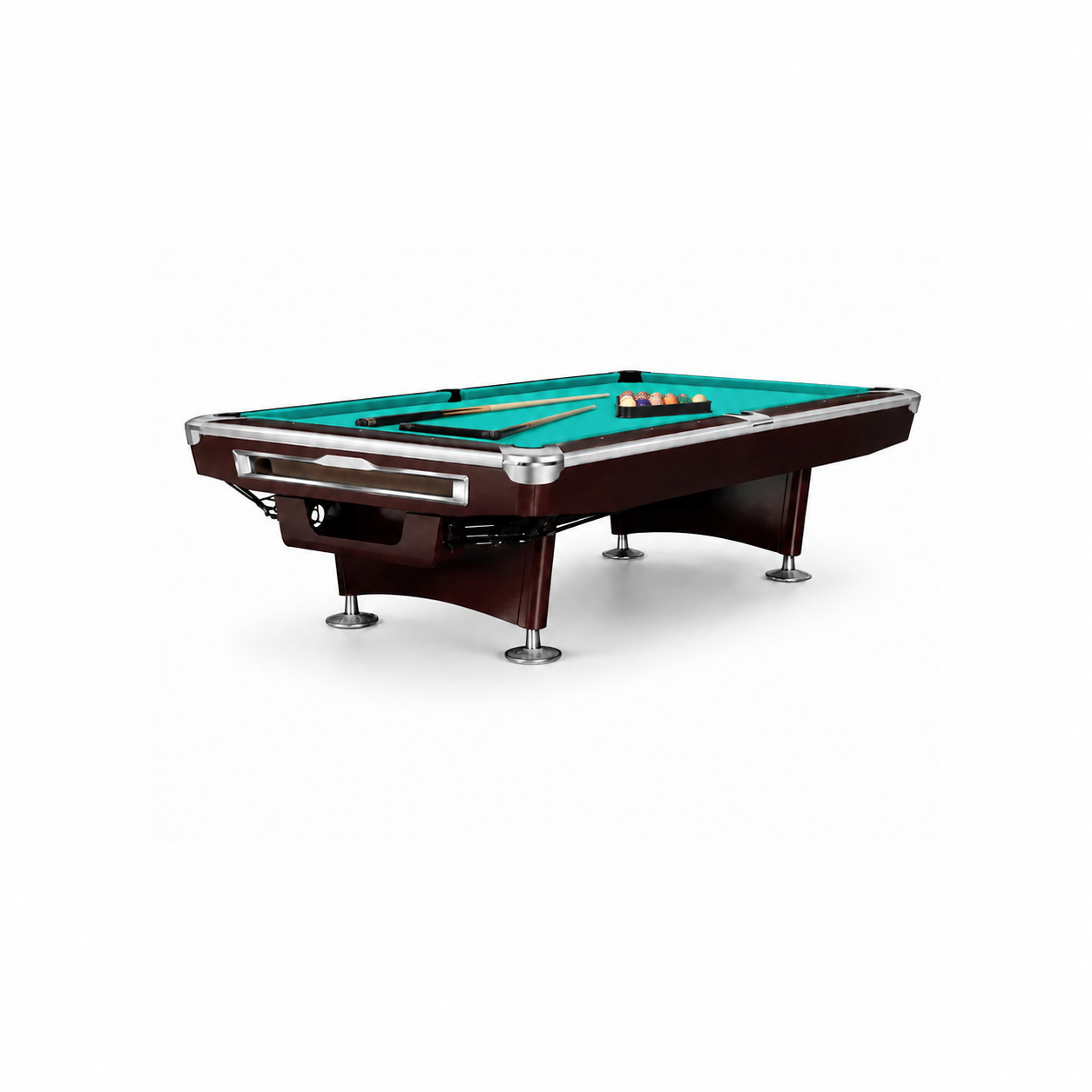 9ft Classic Professional Billiard Table with Solid Maple Wood Frame & ANDY 588 Felt