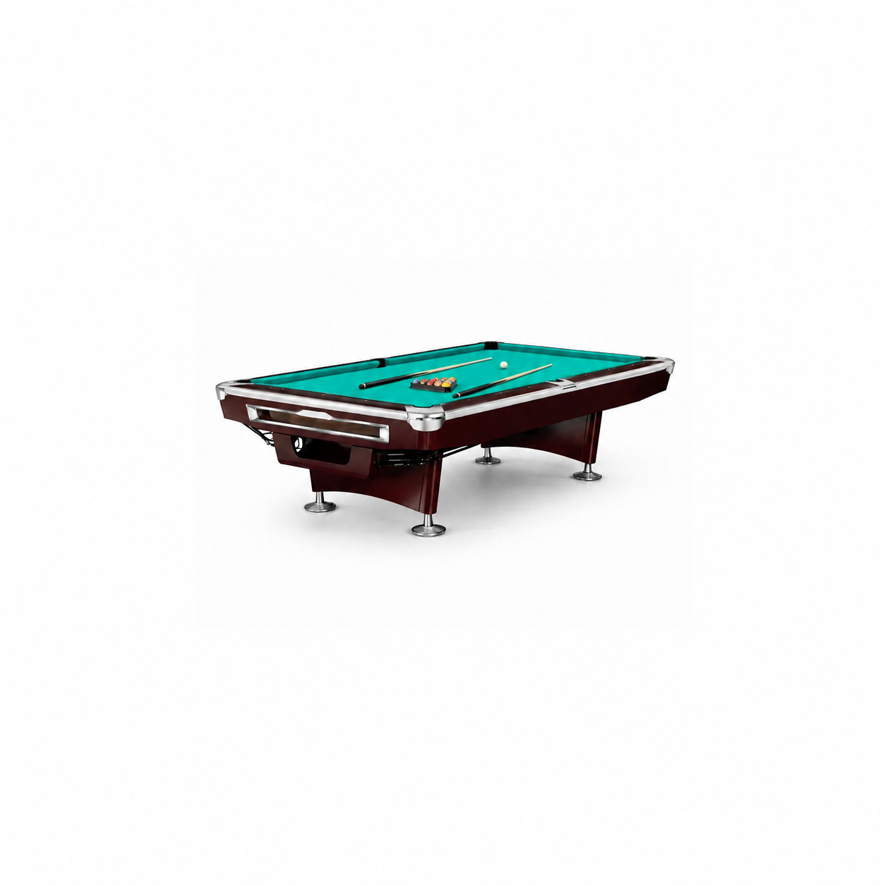 9ft Classic Professional Billiard Table with Solid Maple Wood Frame & ANDY 588 Felt