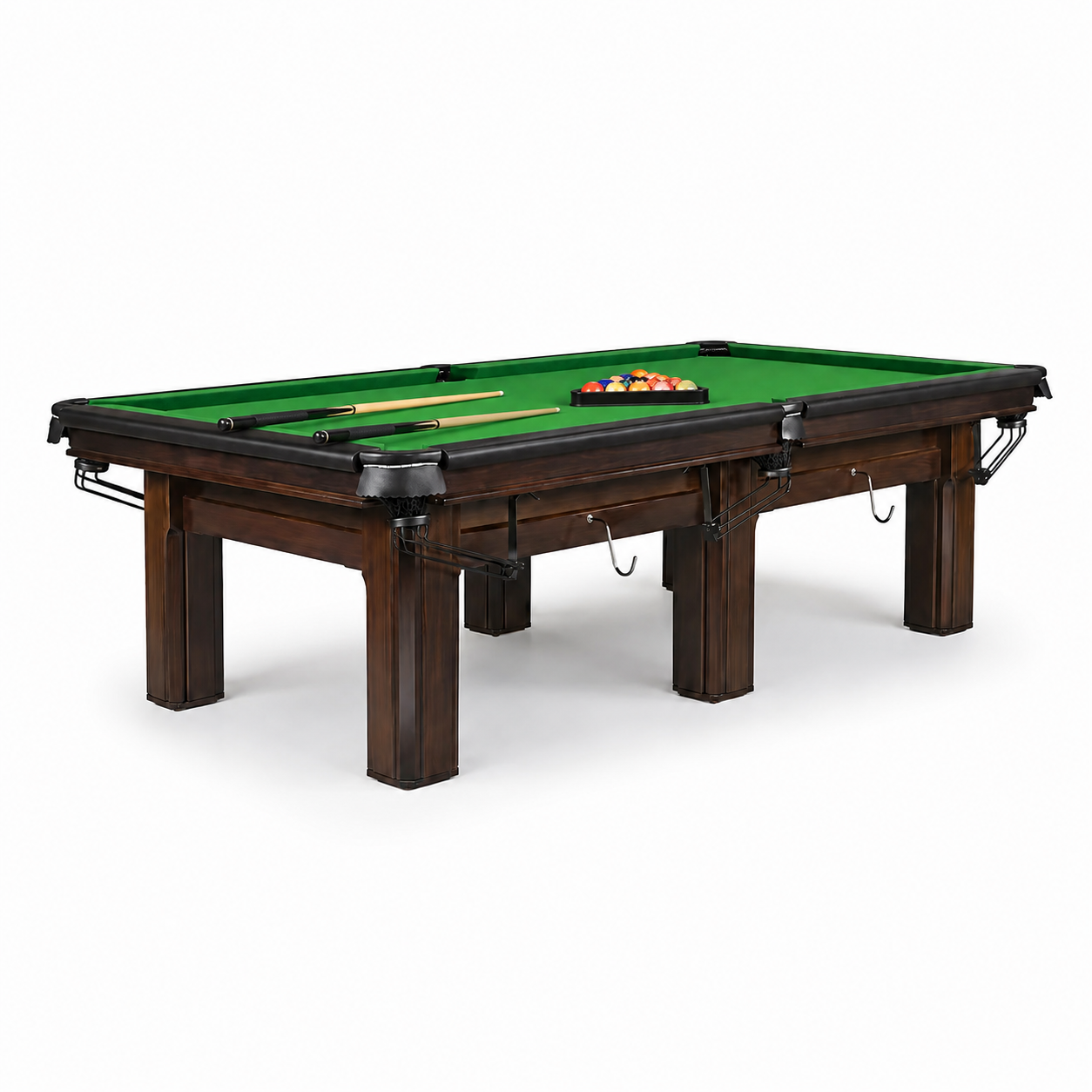 9-WT Pure 9ft Minimalist Slate Billiard Table with Solid Maple Wood Frame & Leather Pockets