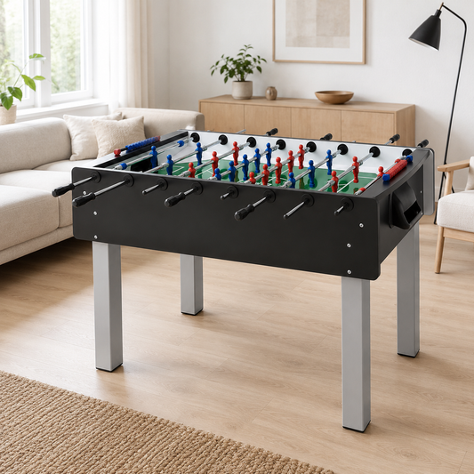 Gcc Mall Match Foosball Table Black Edition 22mm MDF Football Table with Tempered Glass Playfield
