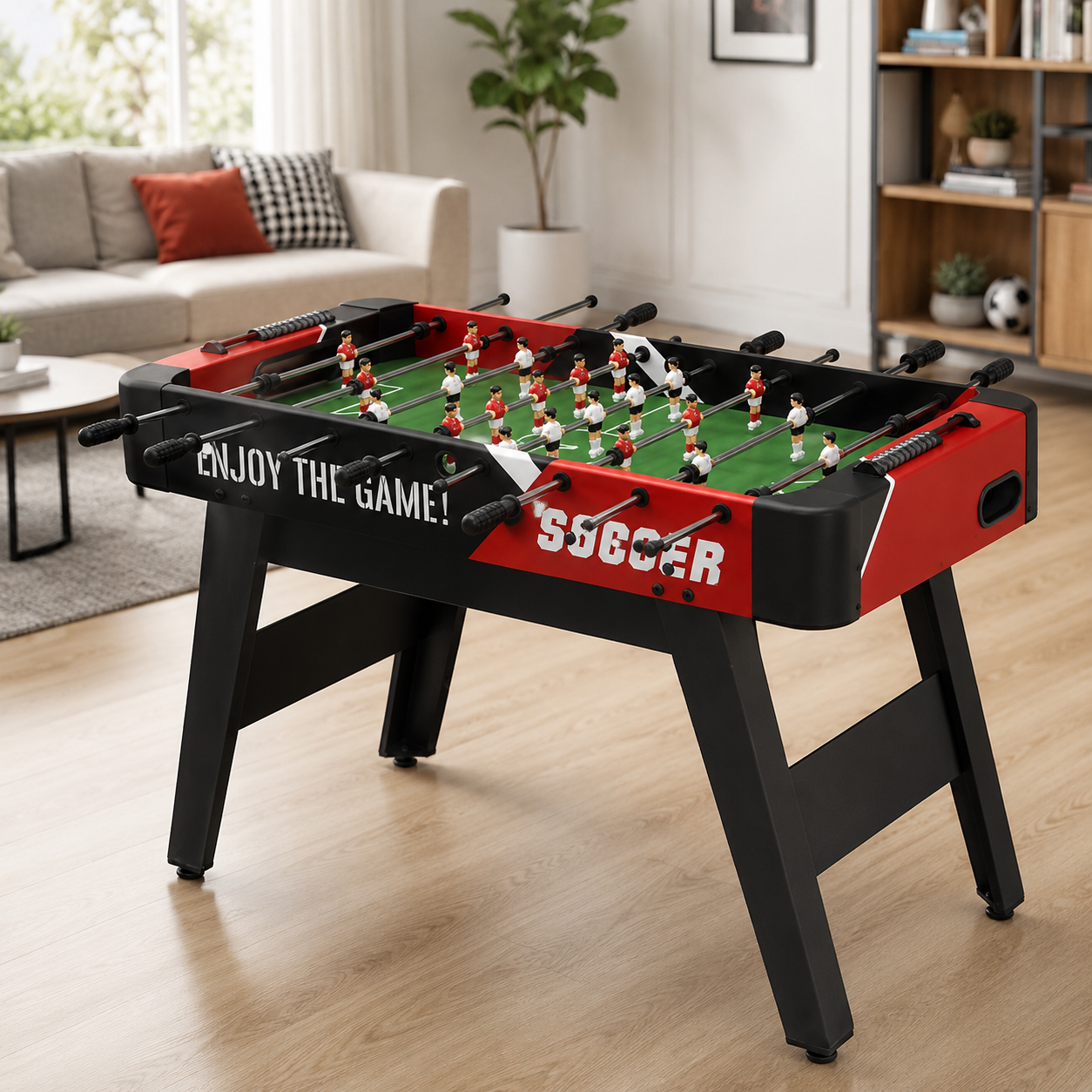 ST216 Kids Home Use Foosball Table | Compact MDF Soccer Table for Family Entertainment