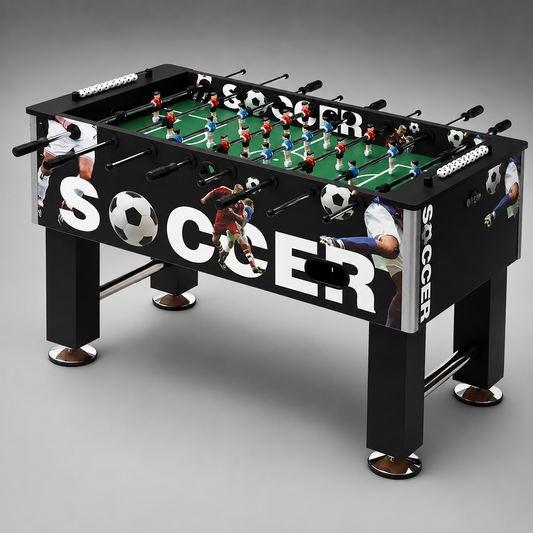ST101D Funky Design Foosball Table Compact MDF Soccer Table with Chrome Steel Rods