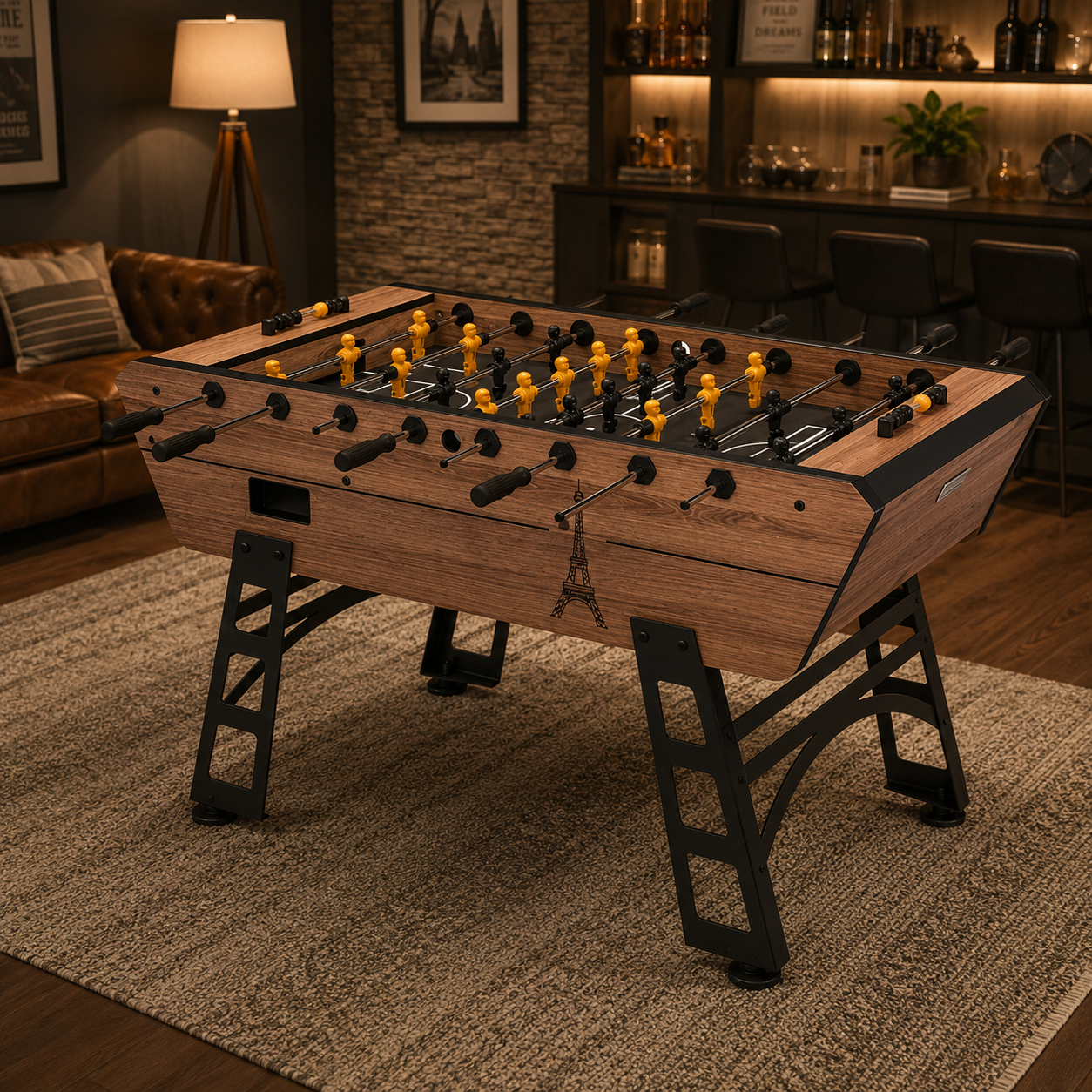 Foosball Table RS1A017 Heavy-Duty MDF Soccer Table with Modern Metal Legs