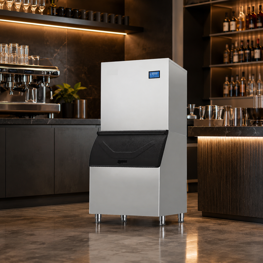 Commercial Ice Maker Machine 700KG/24H – Water-Cooled Split Ice Machine with 220KG Storage, Automatic Cleaning & Adjustable Square Ice Cubes