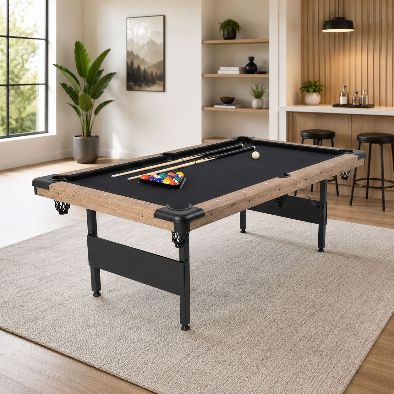 7ft Portable Foldable Pool Billiard Tables With Full Set of Accessories for Kids and Adults