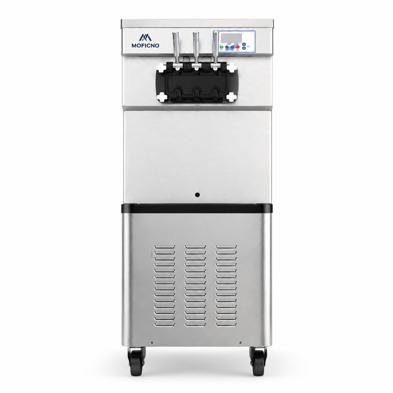 Ice Cream Machine with 3 Flavors Commercial Ice Cream Maker 2500W Compressor Soft Ice Cream Machine with LCD Panel for Restaurants Snack Bar