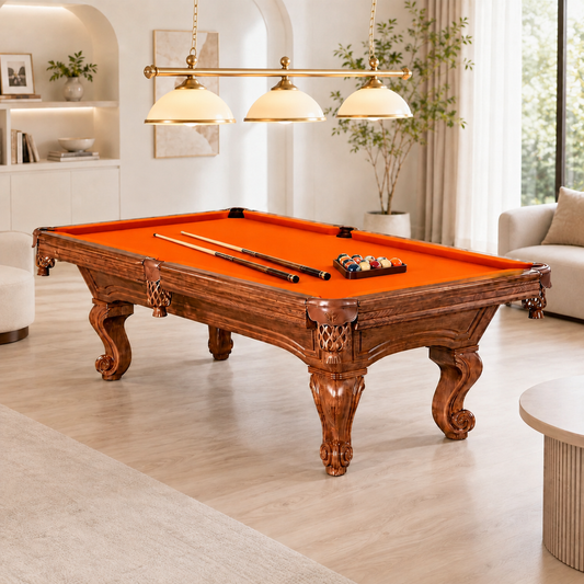 8-3 Pro Billiard Table TE-8-3 with Maple Wood Frame, Natural Slate & K55 Cushions