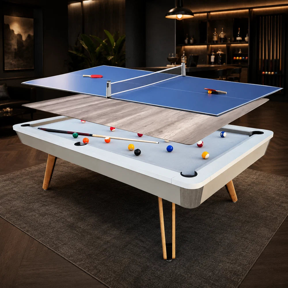 7ft 3 IN 1 Billiard Pool Tables with Full Accessory Multi-function Home Use Ping Pong Dining Table Convertible 3in1 Portability Pool Table