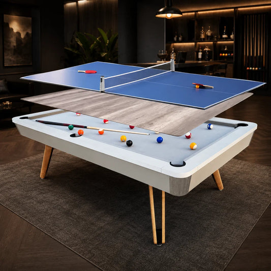 7ft 3 IN 1 Billiard Pool Tables with Full Accessory Multi-function Home Use Ping Pong Dining Table Convertible 3in1 Portability Pool Table