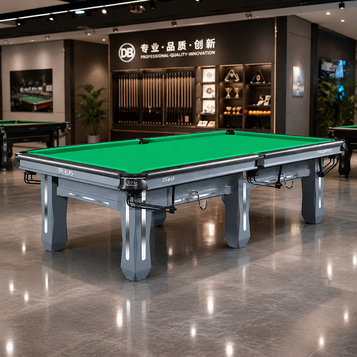 9-6 SM Dragon Chinese 8-Ball Billiard Table with 25mm Slate Top & Solid Maple Wood Frame