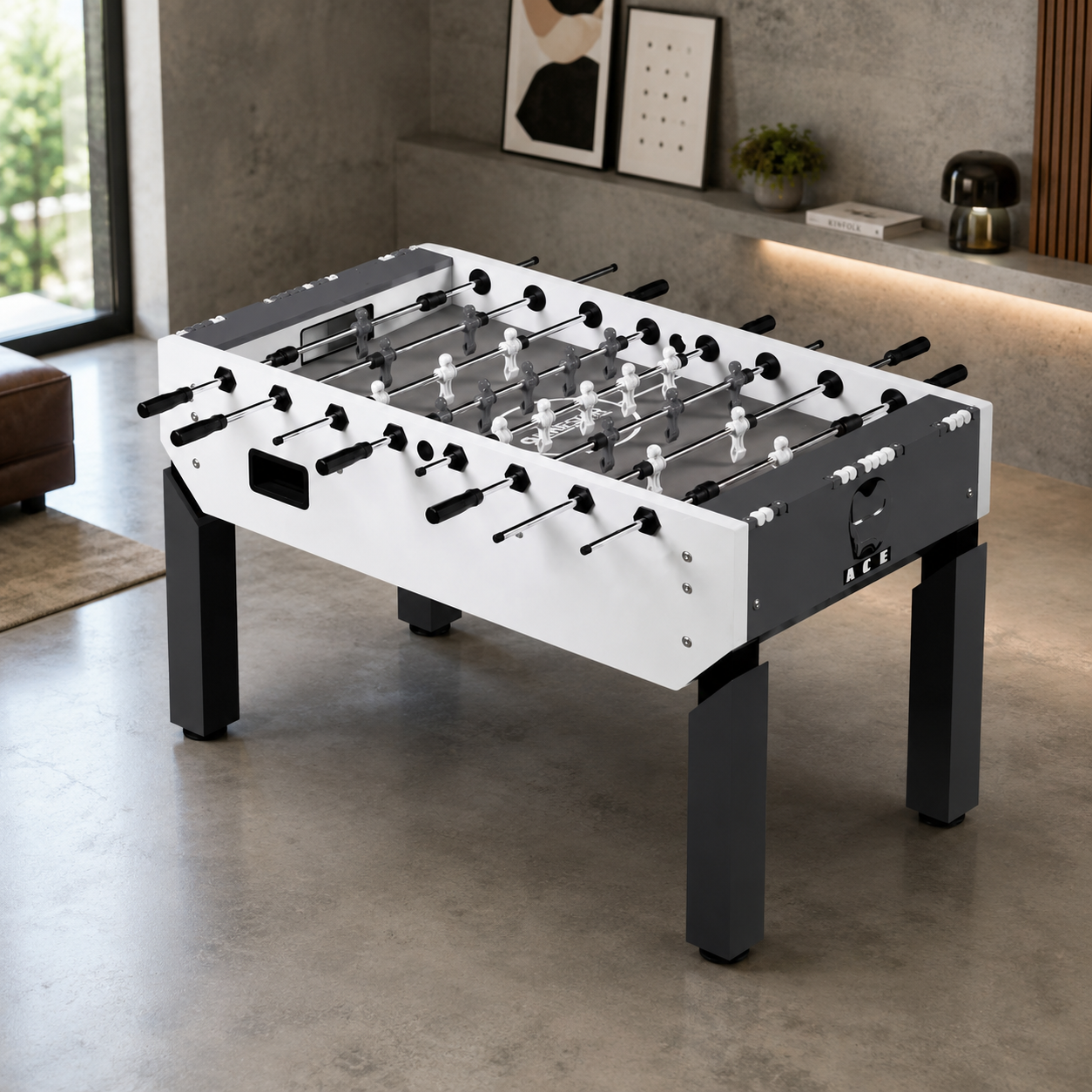 RS199B Heavy Duty Foosball Table 144cm with MDF Body & Steel Rods
