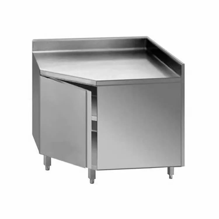 Commercial Corner Base Cabinet | AISI 304 Stainless Steel Kitchen Storage Cabinet | 1000×1000×850 mm | Made in UAE