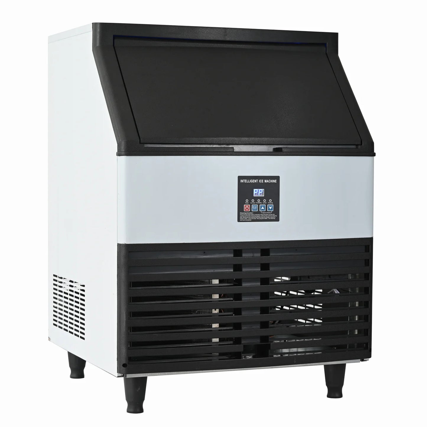 Commercial Ice Maker Machine, 240KGS/24H Stainless Steel under Counter Ice Machine with 45KGS Ice Storage Capacity, for/Restaurant/Bar/Coffee Shop