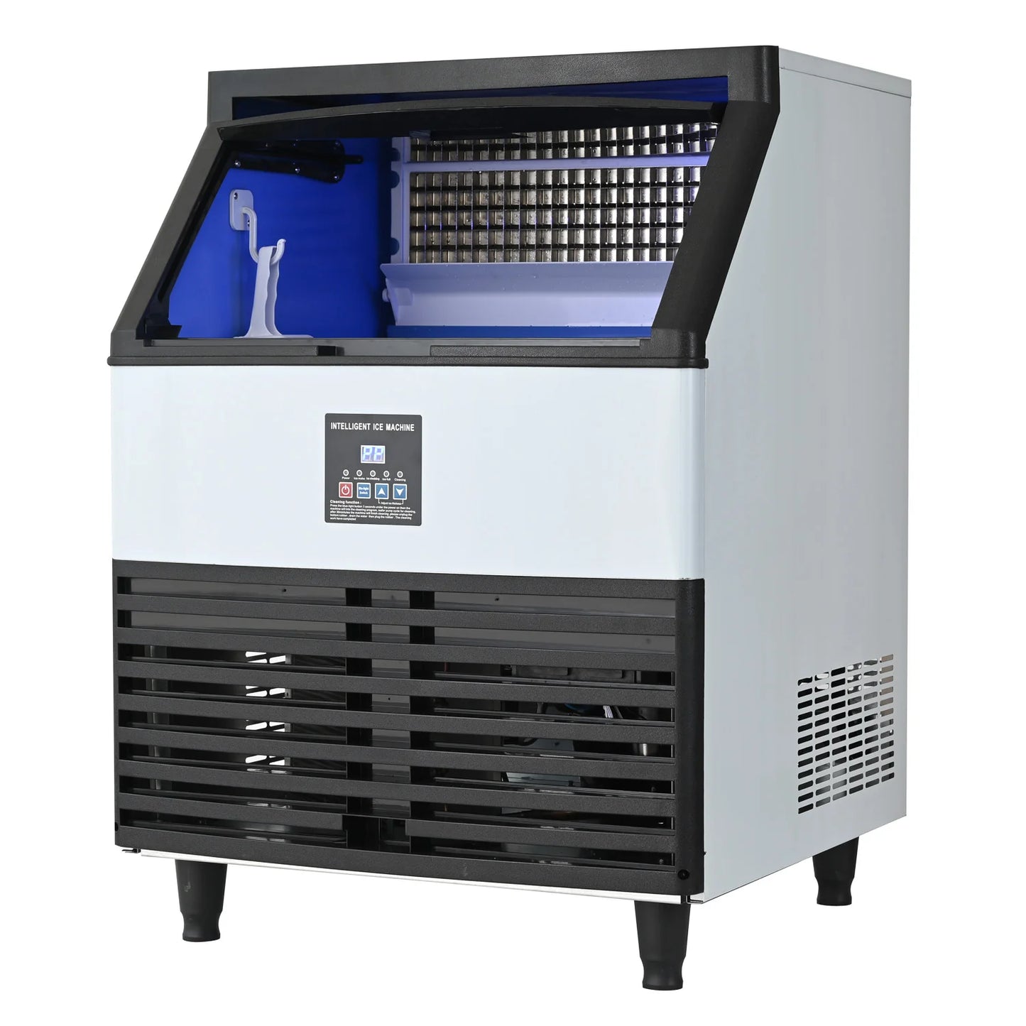 Commercial Ice Maker Machine, 240KGS/24H Stainless Steel under Counter Ice Machine with 45KGS Ice Storage Capacity, for/Restaurant/Bar/Coffee Shop