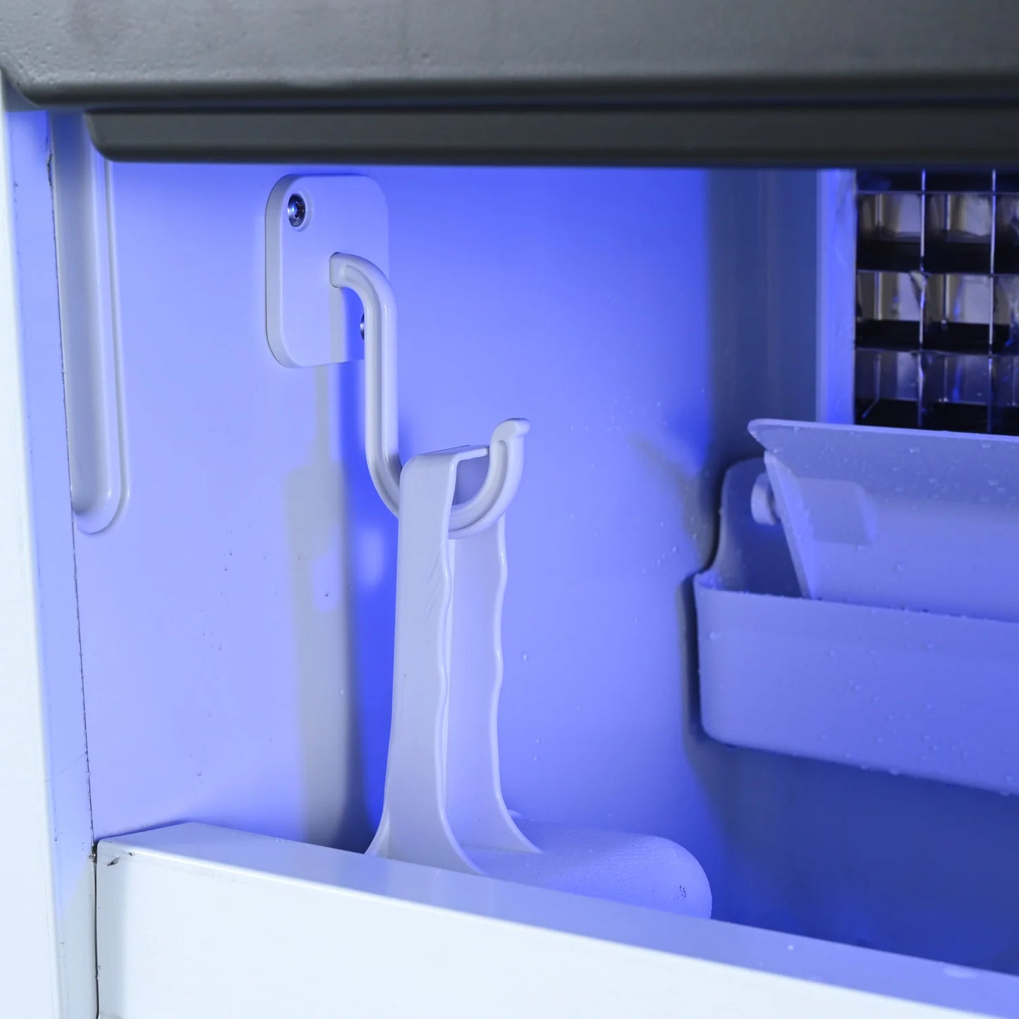 Integrated Ice Maker Machine, 70-80KGS/24H Stainless Steel Under Counter ice Machine with 12KGS Ice Storage Capacity, Freestanding Ice Maker