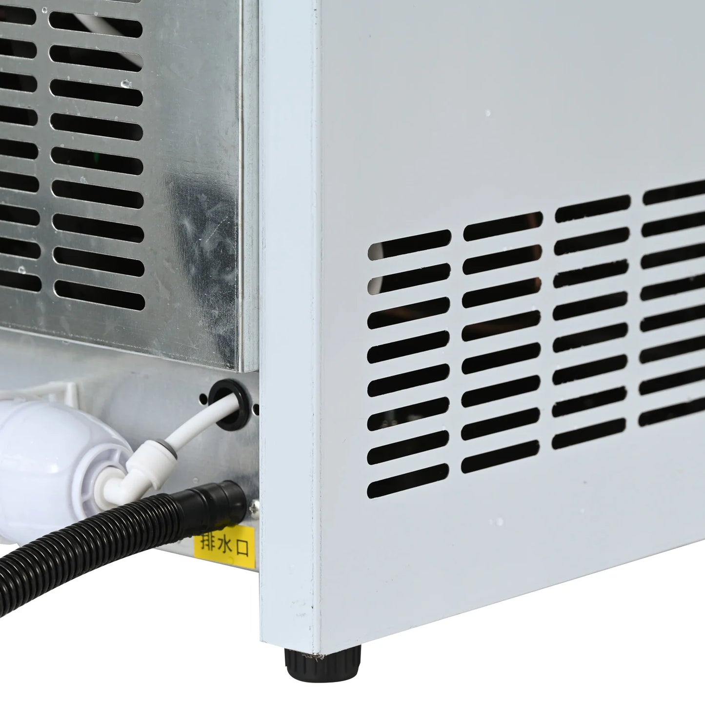 Integrated Ice Maker Machine, 70-80KGS/24H Stainless Steel Under Counter ice Machine with 12KGS Ice Storage Capacity, Freestanding Ice Maker
