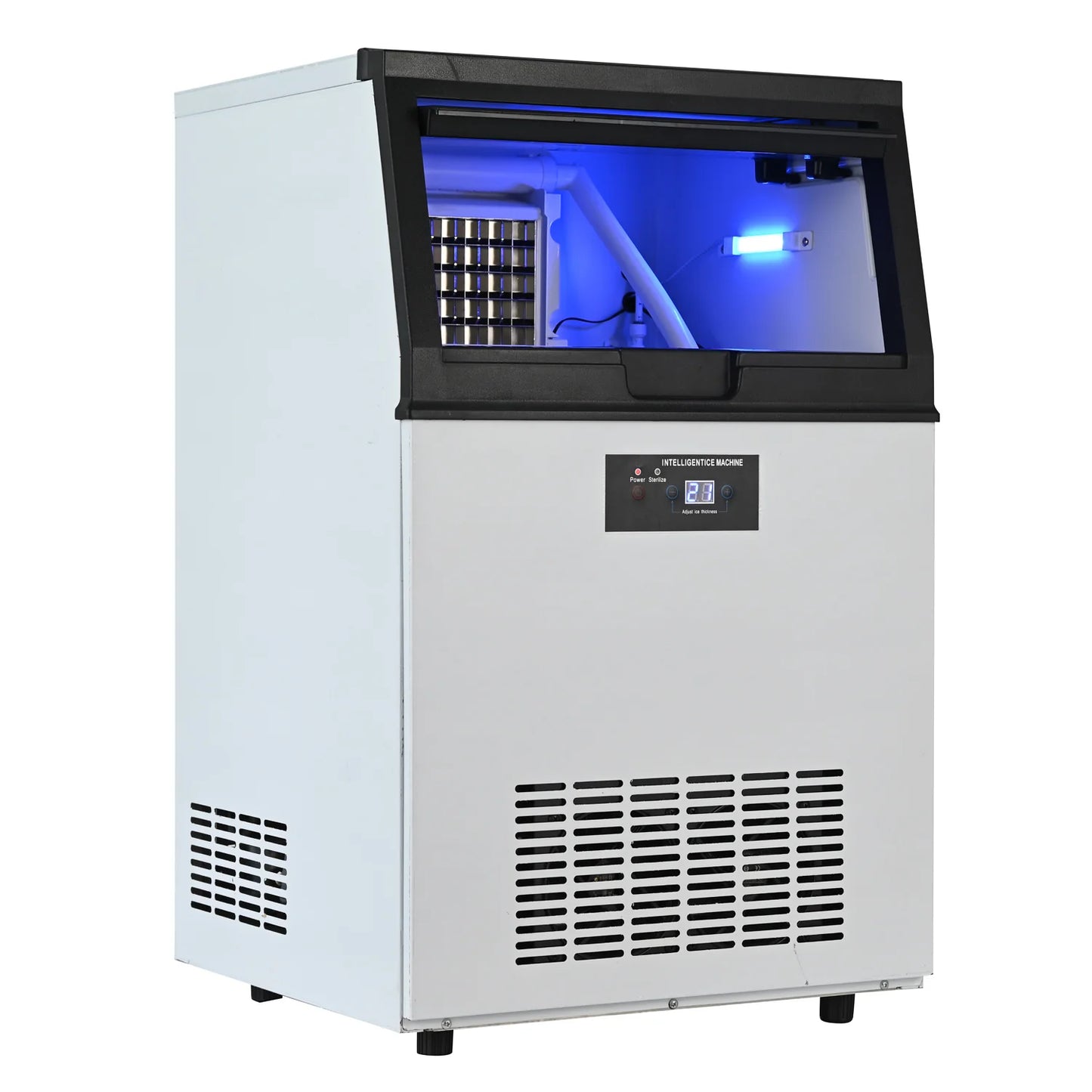 Commercial Ice Maker-120-130KG/day Large Capacity, 65 Ice Cubes are Made in 15 Minutes