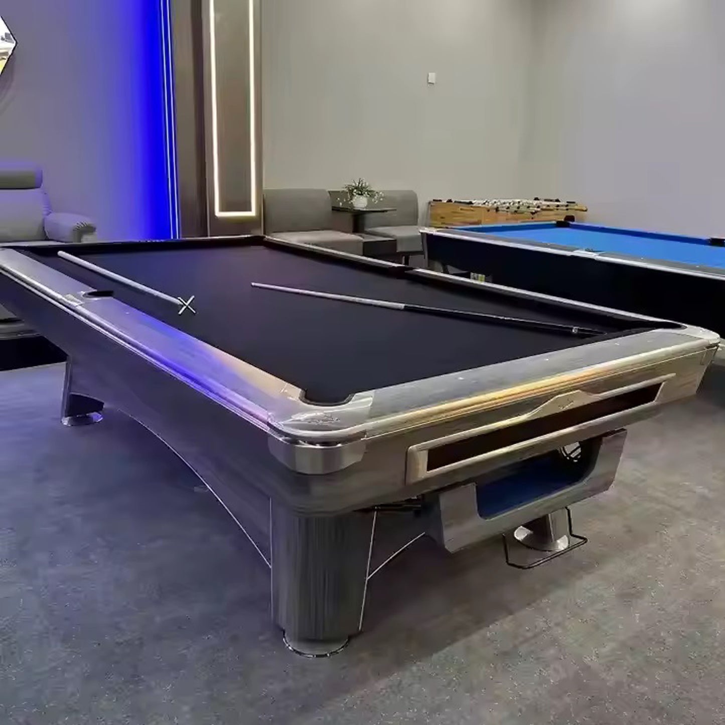 Professional Solid Wood Billiard Table 9FT Pool Table with Quality Slate and Solid Woods for Club